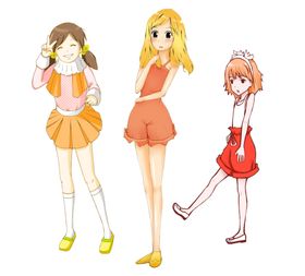 长腿卡通女孩