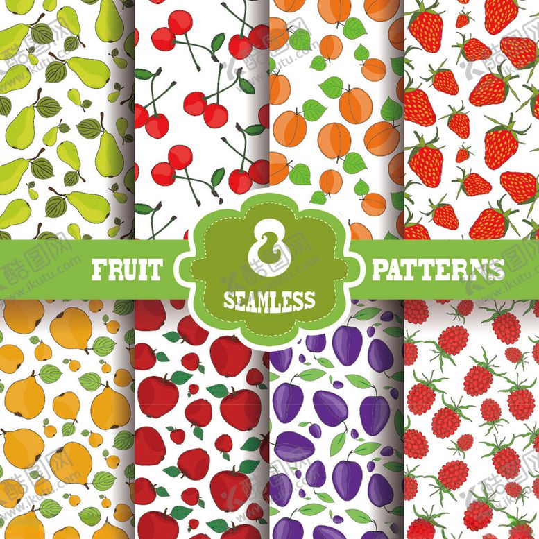 编号：82604611201718269118【酷图网】源文件下载-水果图案集合