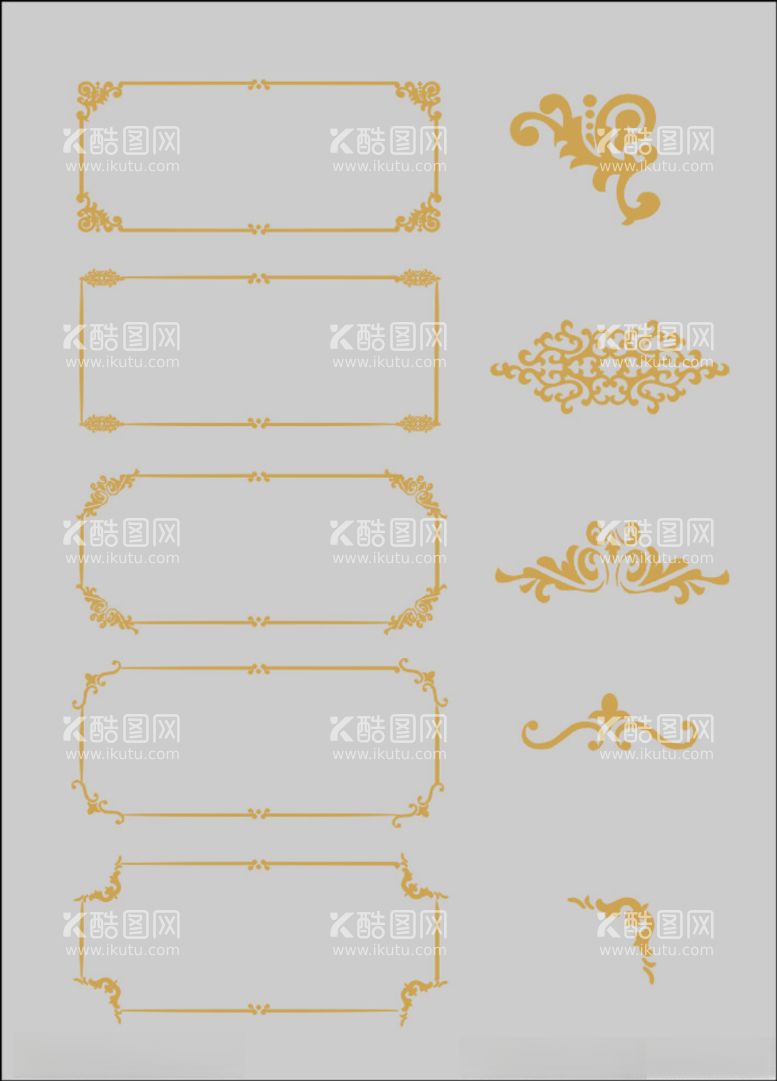编号：89630911251040461273【酷图网】源文件下载-金色边框花纹