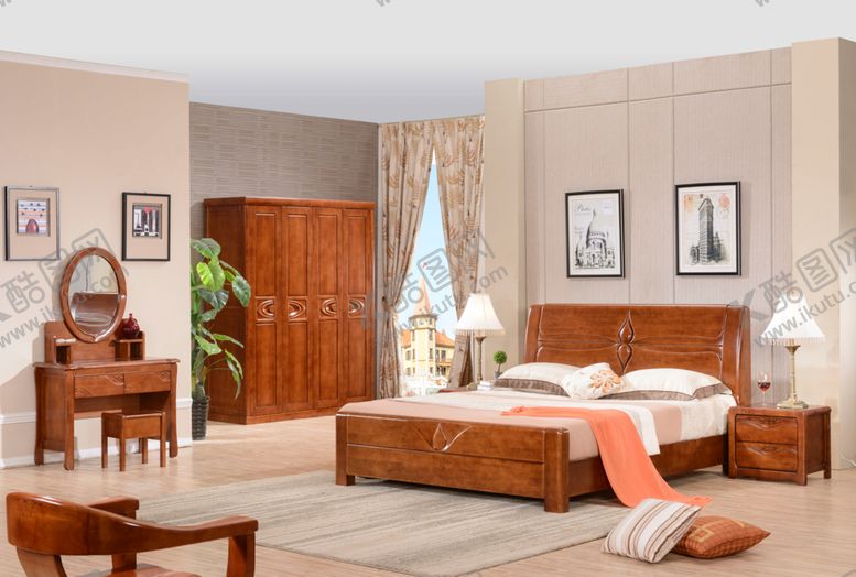 编号：74581709161947391918【酷图网】源文件下载-实木床