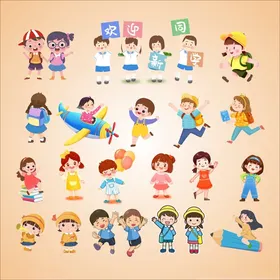卡通学生素材