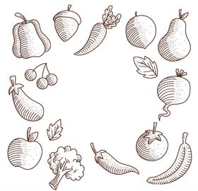 黑白简笔画