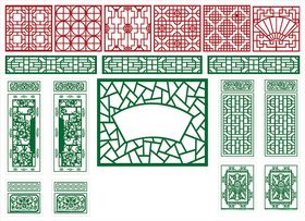 窗花镂空花纹屏风隔断雕花