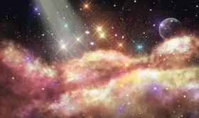 创意星空合成海报图片夜晚宇宙光效
