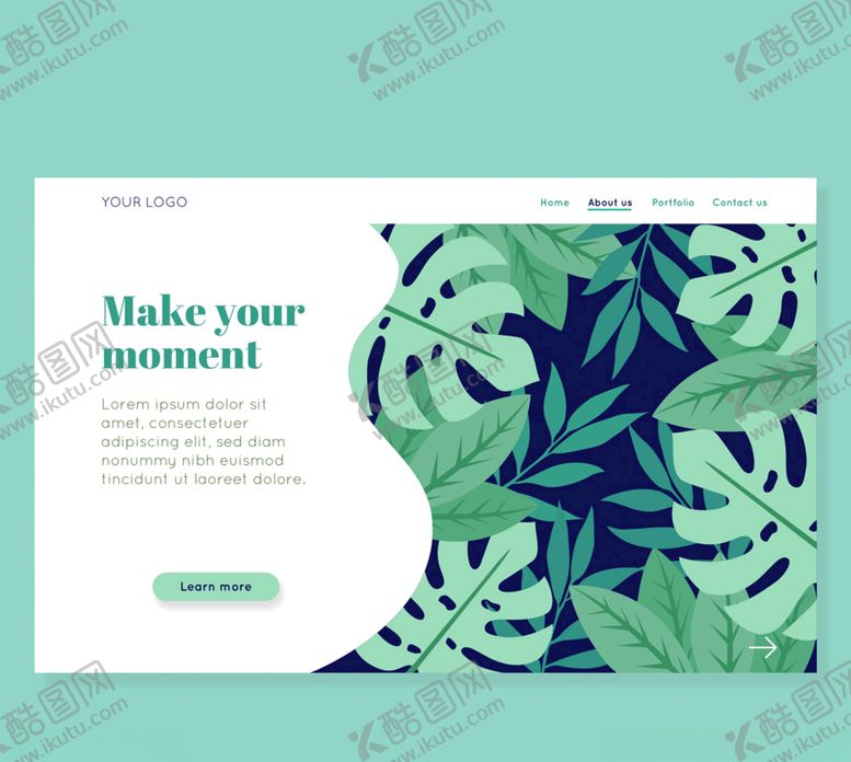 编号：66304710100052145793【酷图网】源文件下载-创意树叶商务登陆界面