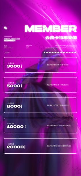 酒吧会员充值海报
