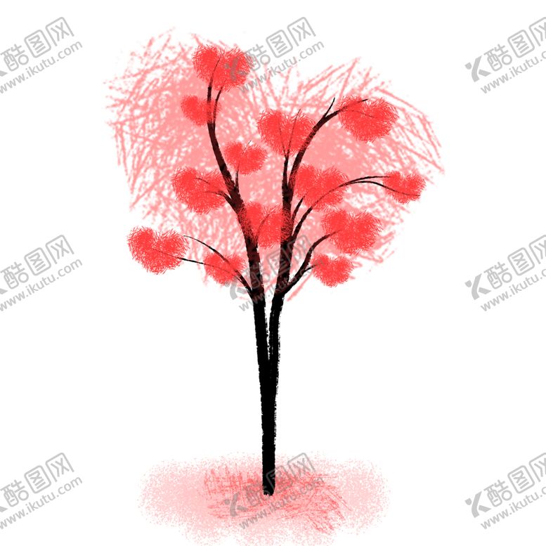 编号：16897409280158399741【酷图网】源文件下载-多彩爱心树