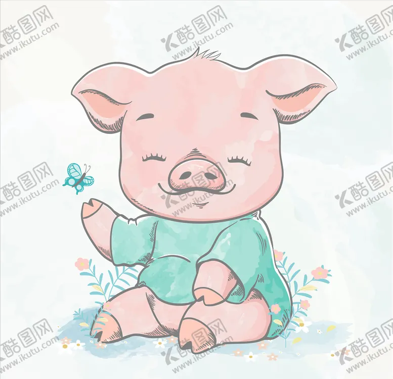 编号：30316406251314585726【酷图网】源文件下载-卡通小猪
