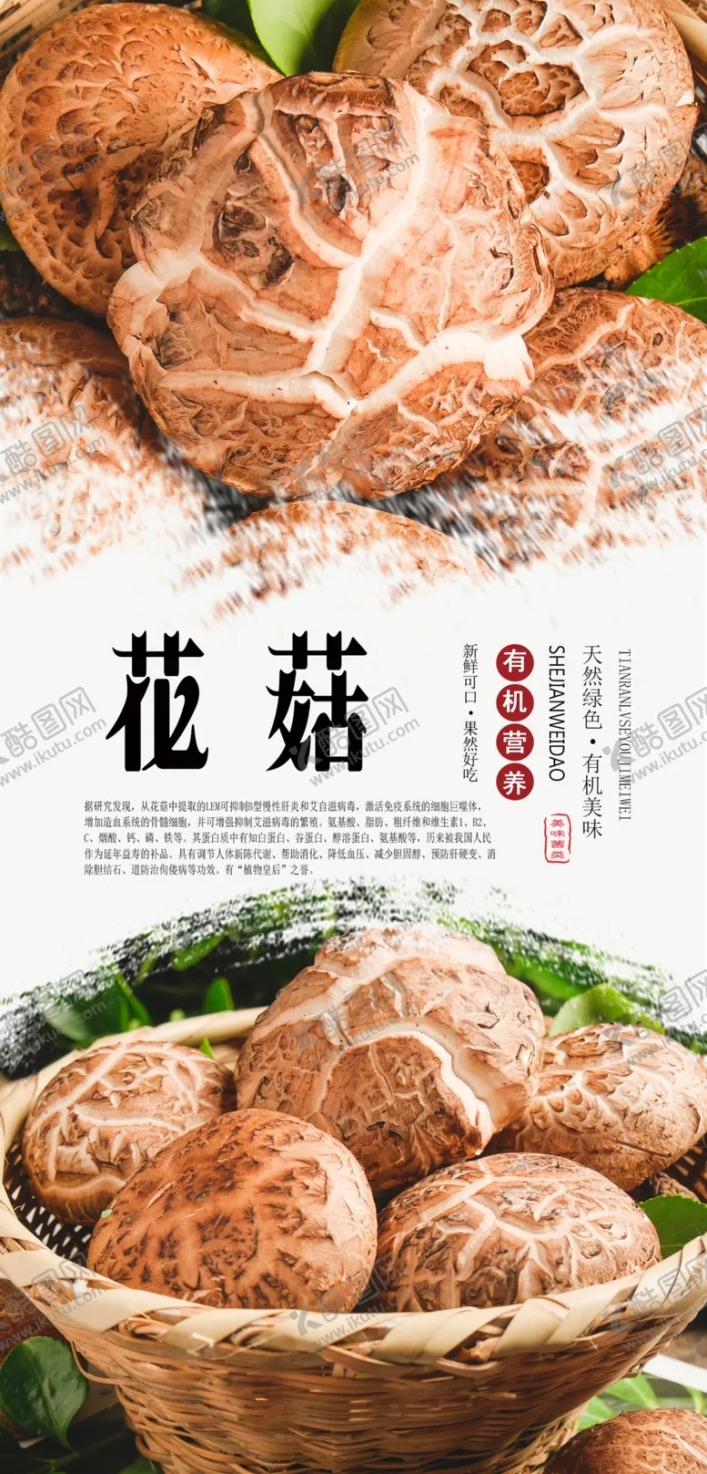 编号：43252407050559241912【酷图网】源文件下载-花菇海报