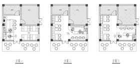 奶茶店平面方案设计