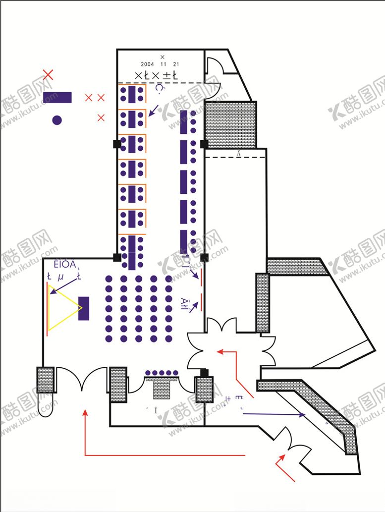 编号：88418710262312455141【酷图网】源文件下载-广东国际大酒店消防逃生图