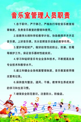 编号：89510709232327466132【酷图网】源文件下载-音乐室管理人员职责