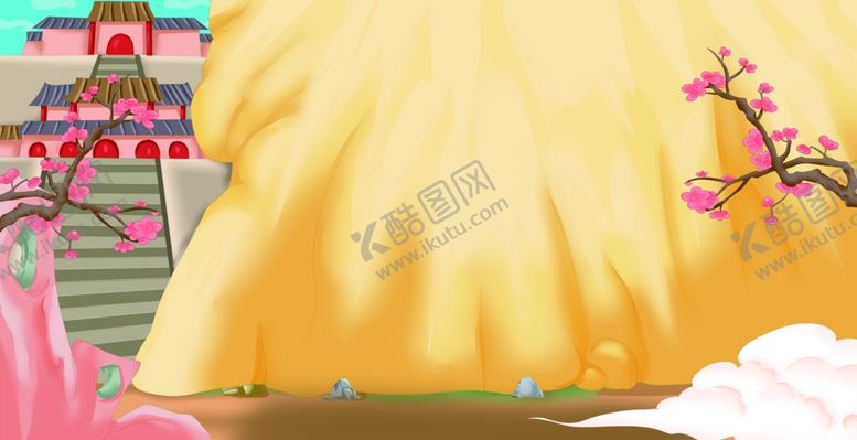 编号：22924301302035106184【酷图网】源文件下载-卡通山顶寺庙