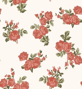 粉色花卉无缝图案背景