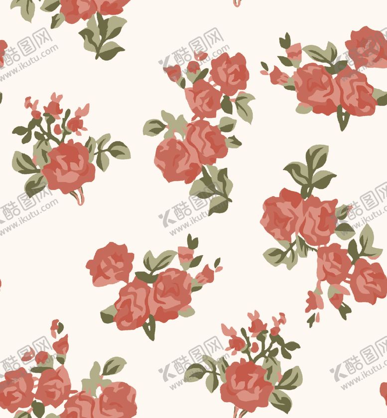 编号：15835804011026171985【酷图网】源文件下载-粉色花卉无缝图案背景