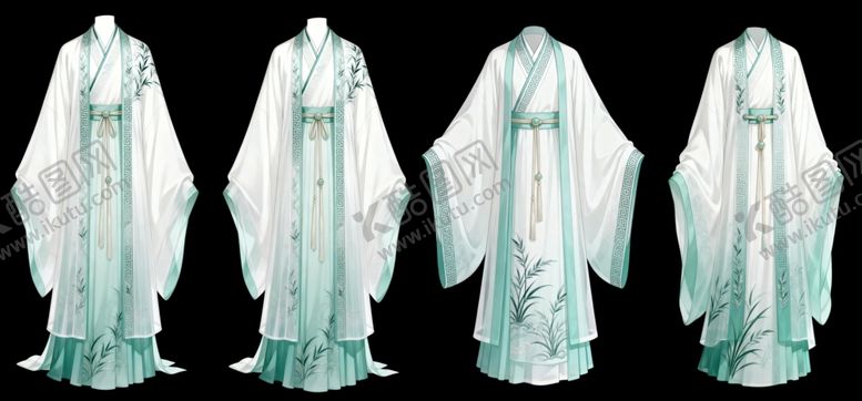 编号：85562904301321354253【酷图网】源文件下载-古风飘逸白色汉服展示