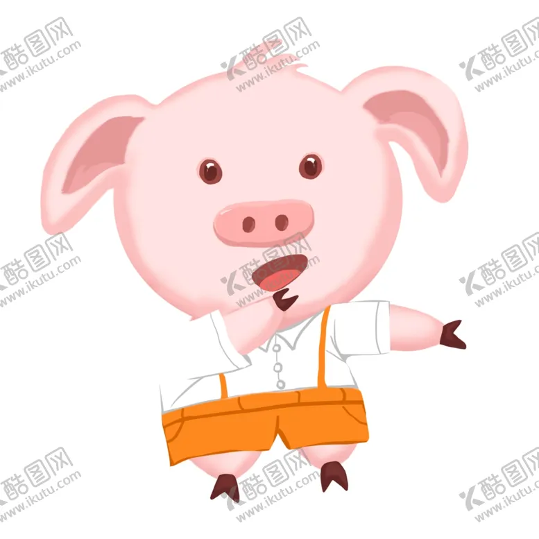 编号：23410806260551181047【酷图网】源文件下载-卡通猪手绘猪