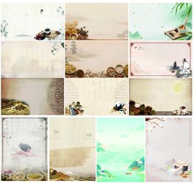 养生中国风名片背景