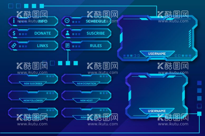 编号：87562612152110345397【酷图网】源文件下载-科技线条边框