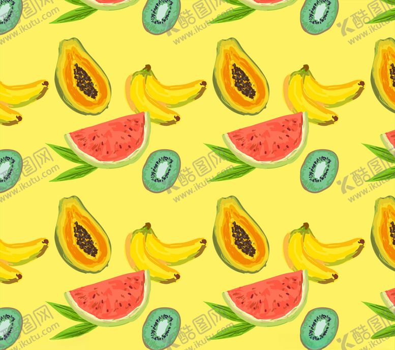 编号：90917010142057544412【酷图网】源文件下载-创意水果无缝背景