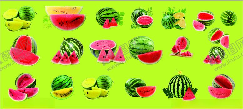 编号：60627504110014075692【酷图网】源文件下载-西瓜元素图案背景
