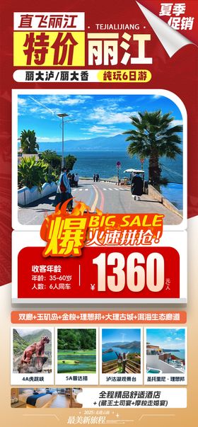 丽江特价旅游活动海报