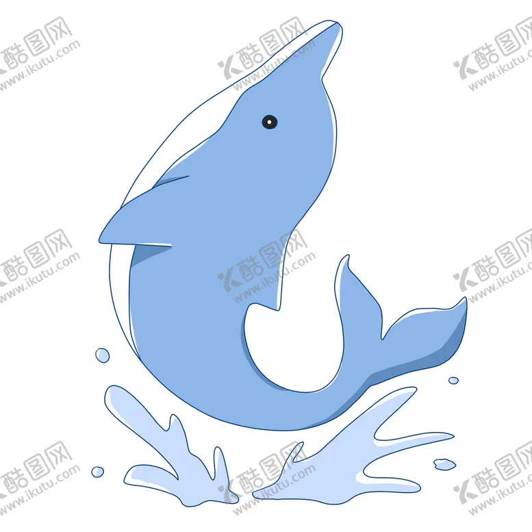 编号：10143611110757097203【酷图网】源文件下载-可爱海豚插画