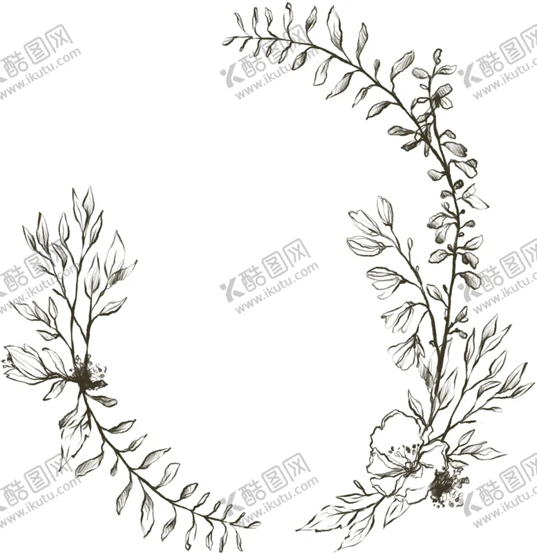 编号：36230909251057537438【酷图网】源文件下载-彩绘植物边框