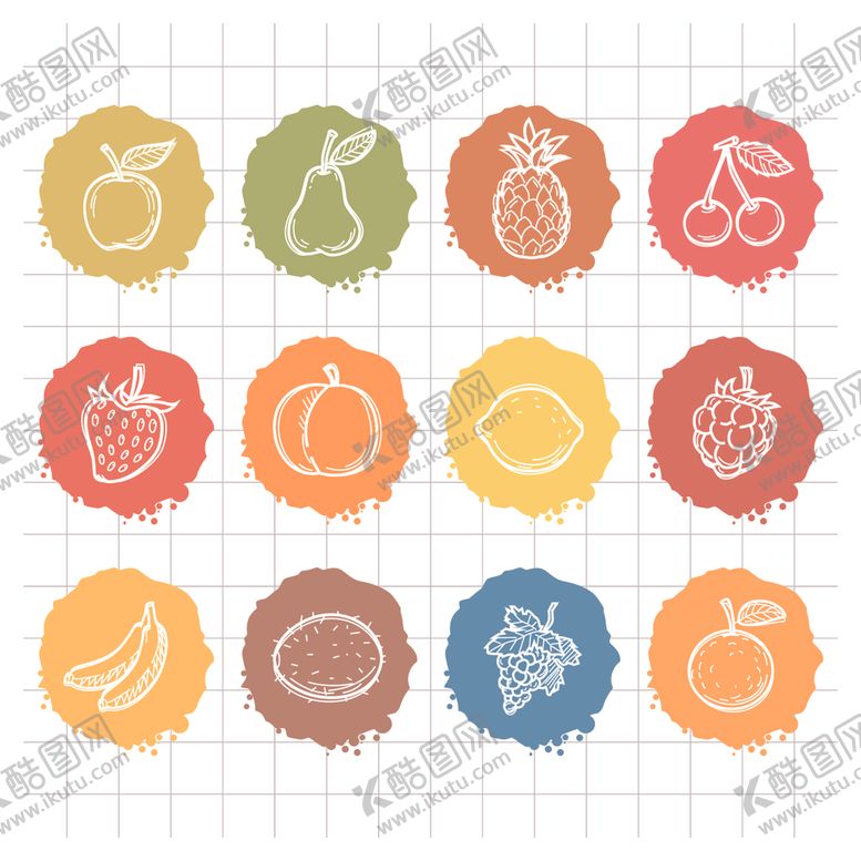编号：98644911020948242357【酷图网】源文件下载-手绘水果图标