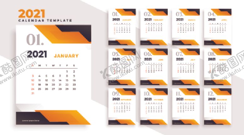 编号：35594509232349197824【酷图网】源文件下载-2021年历