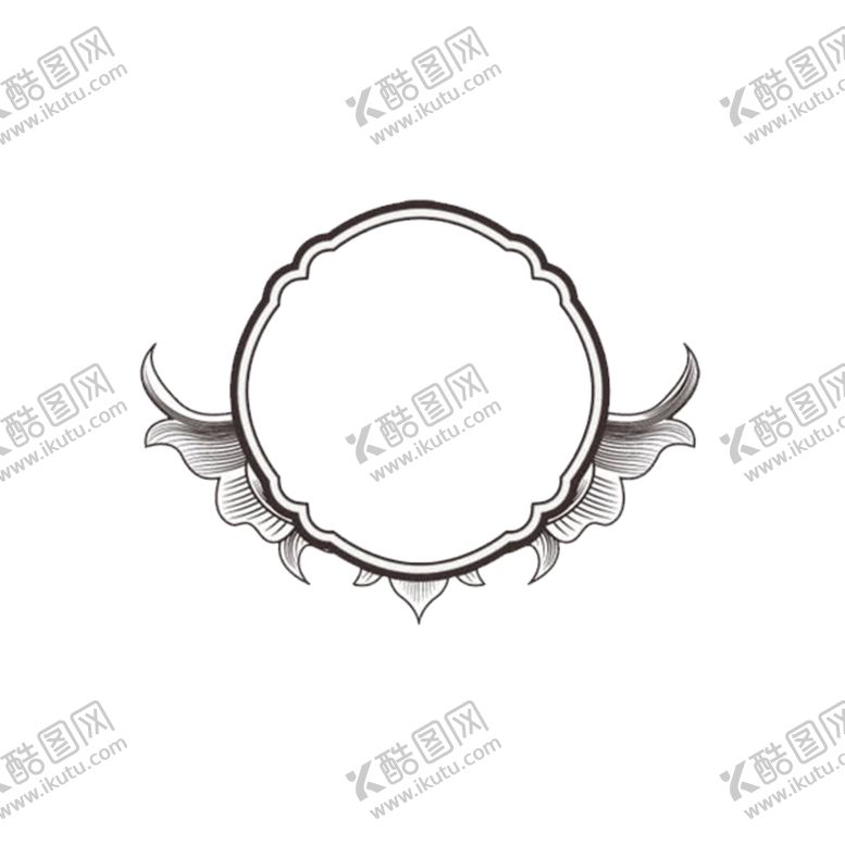 编号：69404501191014114488【酷图网】源文件下载-古风边框白色插画