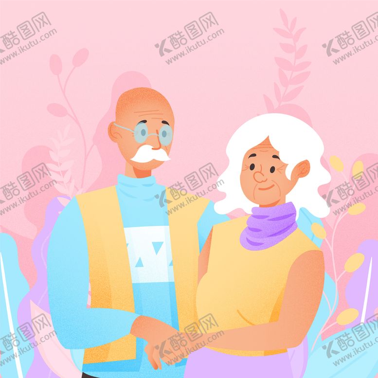 编号：05943709130142072467【酷图网】源文件下载-老年人 卡通人物上年纪