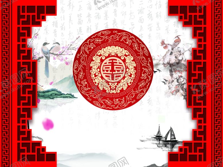 编号：80585107121048289481【酷图网】源文件下载-中式婚礼古典婚礼红色婚礼