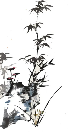 水墨竹子高清素材素材