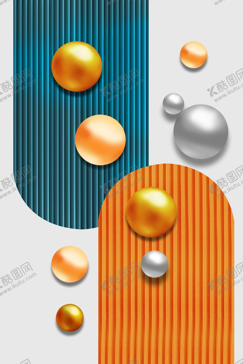编号：74056109251309270931【酷图网】源文件下载-抽象几何图形装饰画
