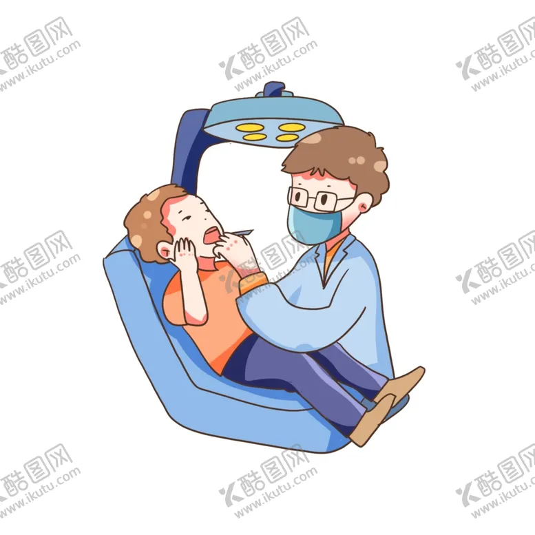 编号：17001503221346518545【酷图网】源文件下载-小男孩拔牙卡通手绘