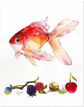 北欧风格淡色水彩画