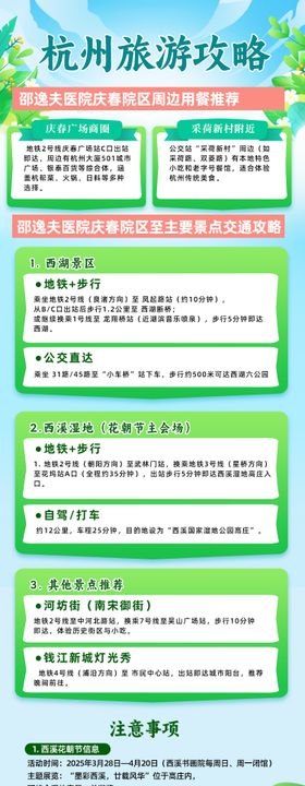 杭州旅游攻略推文长图