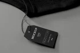标签样机厚纸卡吊牌内衣吊牌服装服装吊牌