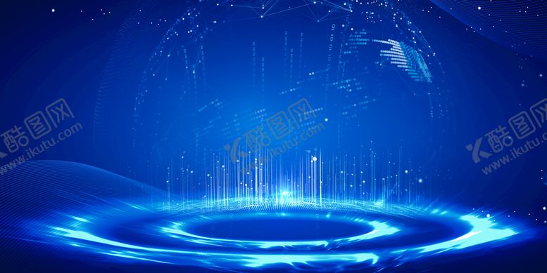 编号：43267009280620042148【酷图网】源文件下载-蓝色科技光效背景图