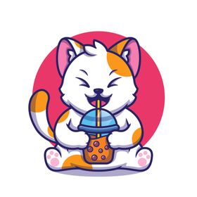 卡通猫 动物LOGO设计矢量图