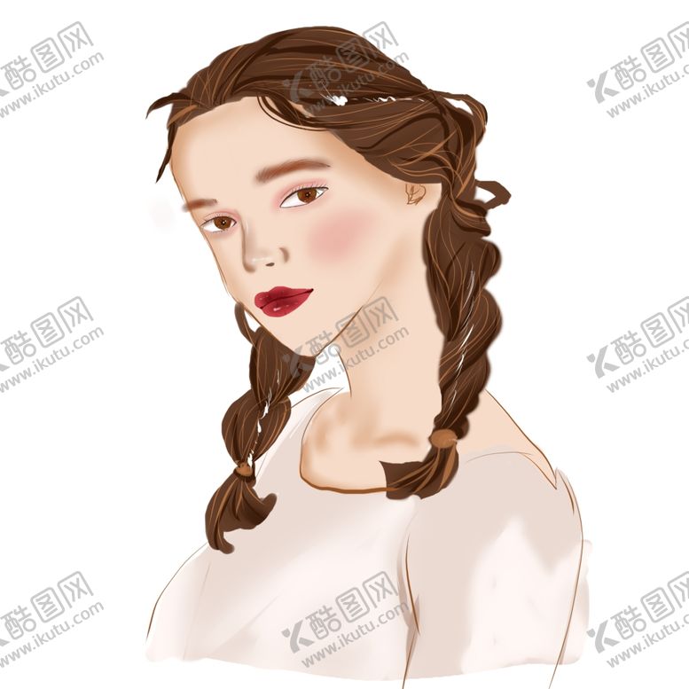 编号：55250507031809427855【酷图网】源文件下载-手绘美女