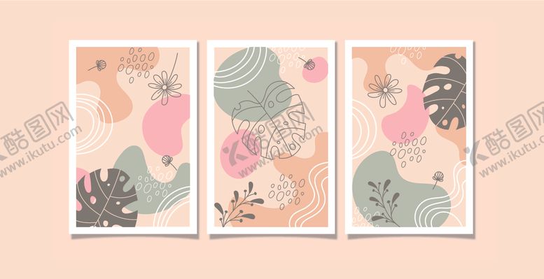 编号：47501410120554587361【酷图网】源文件下载-清新简约几何图案装饰画