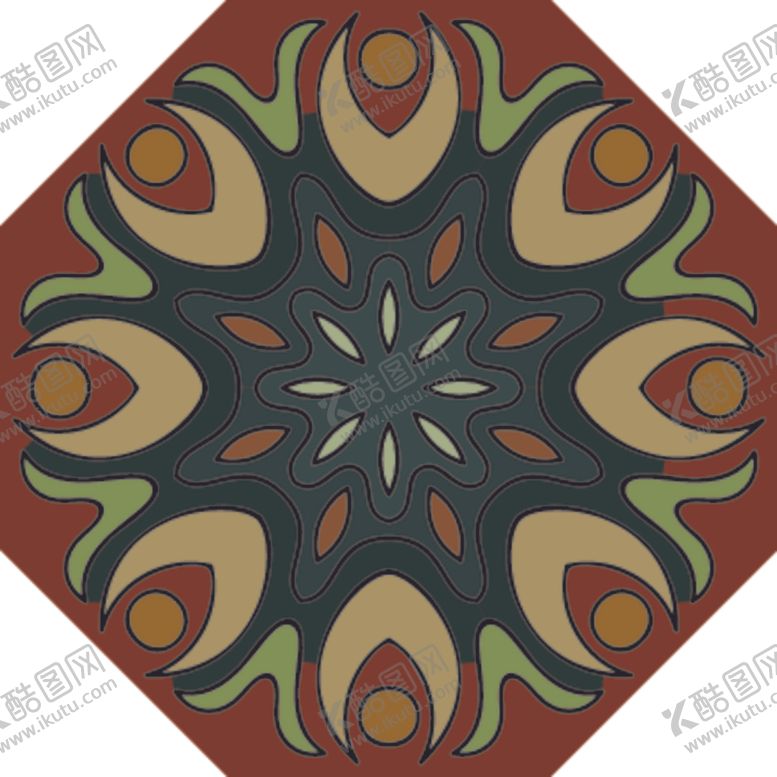 编号：62244606250206496840【酷图网】源文件下载-古典少数民族花纹底纹矢量