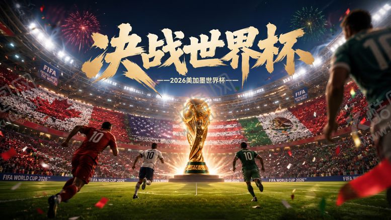 编号：28914907071424391094【酷图网】源文件下载-2026世界杯足球背景板