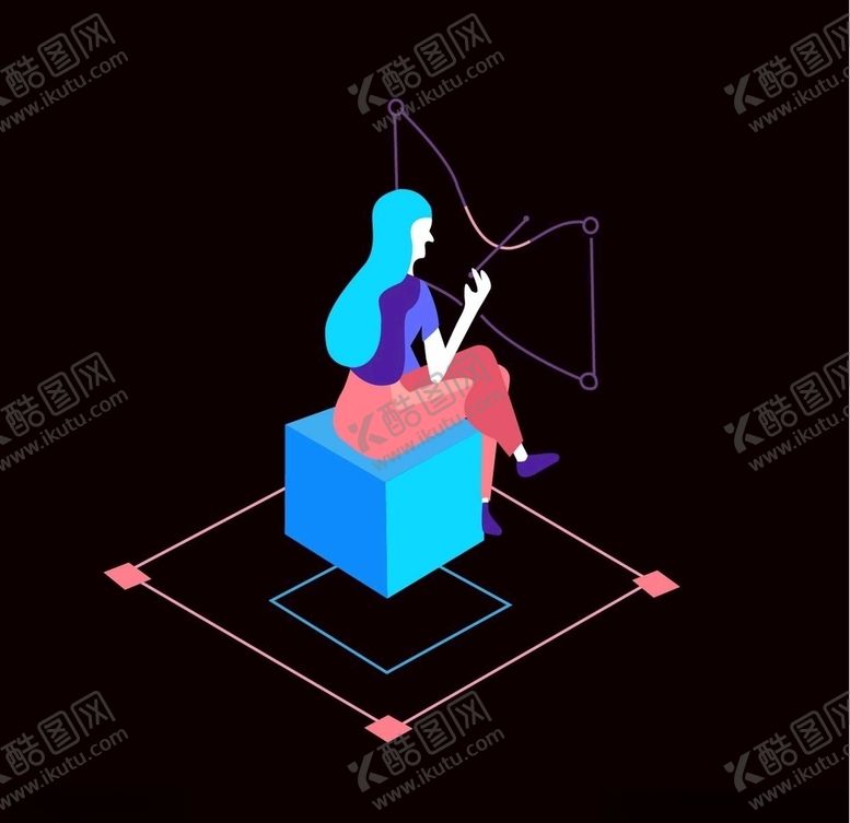 编号：88493706271945582650【酷图网】源文件下载-矢量人物线条画