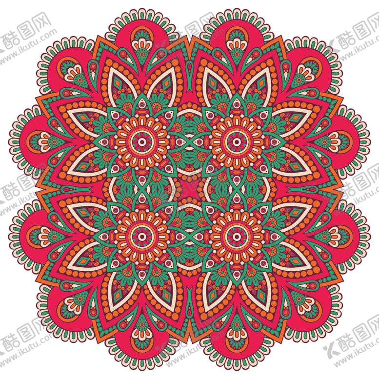 编号：99858510050119216888【酷图网】源文件下载-曼陀罗花纹
