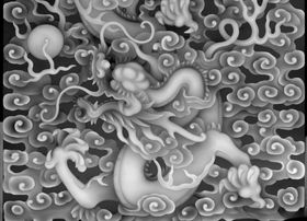 精雕图浮雕图灰度图黑白图刻用纸数控刻