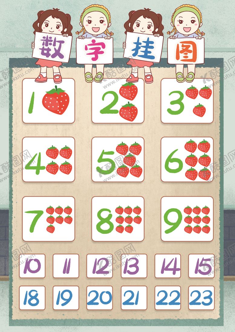 编号：52353510072252067680【酷图网】源文件下载-幼儿识字挂图
