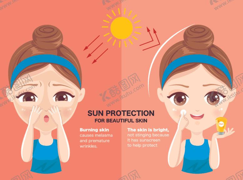 编号：47143510280921218618【酷图网】源文件下载-女孩做面膜保养插画